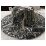 Women 3.75in-Large-Brim Felt-Fedora-Hat Flat-Top Derby-Cap Pork-Pie Boater-Hat Flat-Brim Church-Hat Wedding-Party Size:S/M