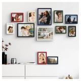 Frametory Enamel Picture Frame - 8x10 Silver Metal Edge White Enamel Picture Frame With Easel and Velvet Back for Tabletop Display, Bookshelf, 8x10 Wall Decor, Photo Frames, Picture Display-2 Set