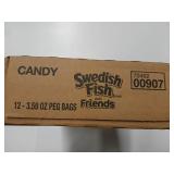 SWEDISH FISH and Friends Soft & Chewy Candy, Bulk Candy, 12-3.59 oz Bags