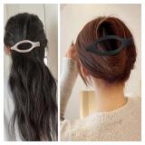 Canitor Flat Hair Clips for Women 6 Pcs Flat Claw Clips for Thin Thick Hair French Clips for Girls Hair Accessories for Women Duckbill Duck Billed Alligator Barrette Hair Clips