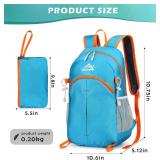 20L Small Hiking Backpack, Lightweight Foldable Daypack Water-resistant Travel Camping Packable Backpack