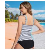 WOWENY Tankini Tops for Women Swimwear Top Only Tummy Control Bathing Suit Tops No Bottom Size XL