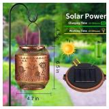 Solar Lanterns Outdoor Waterproof Christmas Birthdays Gifts for Women Mom Grandma Butterfly Garden Decor Metal Hanging Solar LED Lights for Patio(Hummingbird)