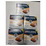 5 Boxes of CLIF BUILDERS Protein Bars Crispy Almond Salted Caramel, Reduced Sugar, Gluten Free, 6ct/each