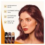 Cherry Brown Hair Dye Shampoo 3 In 1, Instant Natural Hair Color for Women & Men Treated Shampoo Para Canas, Salon-Grade Root Touch-Up - Lasts 30 Days, Beginner-Friendly, 500ml