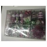 88 Pcs Christmas Ball Ornaments Assorted Shatterproof Hanging Decor for Christmas Tree Decorative Vintage Traditional Ornaments Bulk Holiday Party Decorations (Purple,Snowflake)