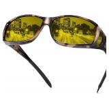 Night Driving Glasses Night Vision Glasses Fit Over Glasses Polarized Anti-Glare UV400 Gift for Men Women