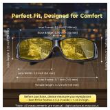 Night Driving Glasses Night Vision Glasses Fit Over Glasses Polarized Anti-Glare UV400 Gift for Men Women