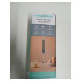 HAUSHOF Powerful Rechargeable Milk Frother Wand with Stand, Handheld Electric Foam Maker, Drink Mixer with 2 Detachable Stainless Steel Whisks 2 Speeds for Coffee Latte, Cappuccino, Matcha, Black