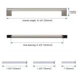 Knobonly 20 Pack Dresser Handles 8-3/4 inch (224mm) Hole Centers, Cabinet Pulls Brushed Nickel, Kitchen Cabinet Handles