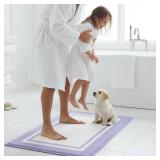 GRANNY SAYS Microfiber Bathroom Rugs Non Slip Washable, Water Absorbent Bathroom Mats for Tub, Soft Bath Mats for Bath Floor & Shower, Bath Rug, 20" x 32", Purple