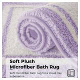 GRANNY SAYS Microfiber Bathroom Rugs Non Slip Washable, Water Absorbent Bathroom Mats for Tub, Soft Bath Mats for Bath Floor & Shower, Bath Rug, 20" x 32", Purple