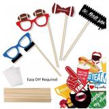 Football Photo Booth Props Kit, 26 Pieces Football Season Photobooth, Game Day Decoration Supplies Gift, Fun Photography Posing Signs, Sport Theme Birthday Party Favors
