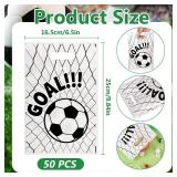 2 PACKS of 100 Pcs Soccer Goodie Bags   Reusable Football Party Favor Bags for Team Celebrations, Kids Birthday, Candy Snacks & Gifts   Sports Theme Treat Bags for Game Day Decorations
