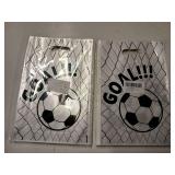 2 PACKS of 100 Pcs Soccer Goodie Bags   Reusable Football Party Favor Bags for Team Celebrations, Kids Birthday, Candy Snacks & Gifts   Sports Theme Treat Bags for Game Day Decorations