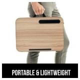 GORILLA GRIP Laptop Lap Desk, Portable Tablet Stand Fits Laptops up to 15.6", Light Wood
