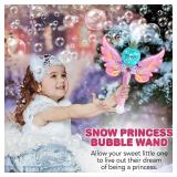 ArtCreativity Princess Bubble Wand for Kids, Light Up Bubble Blower Maker Machine with LED & Sounds, Toddler Bubbles Toy, Fluid Solution Included, Great Gift Idea, Princess Toy Party Favor for Kids