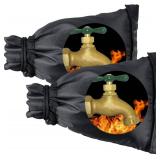 Outdoor Faucet Covers for Winter, Spigot Covers Winter Insulated Freeze Protection, Reusable Waterproof Spigot Cover for Garden, 2 Pack (Black1 2pcs)