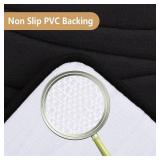 Buganda Memory Foam Bathroom Rug Mat 30x20, Extra Soft and Absorbent Bath Mats, Non-Slip and Machine Washable Bath Rugs for Bathroom Floor,Tub and Shower, Black