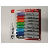 Sharpie 8pk Permanent Markers Chisel Tip Multicolored: Bold Thick Markers for Art & Office, Quick Drying, Water-Resistant