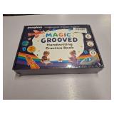 Magic Grooved Writing Practice for Kids Ages 3-8,Jumbo Reusable Grooved Handwriting Workbooks Kit(7 Books+Pens),Learn to Write Letters, Numbers, Math & Drawing,10.2"x7.3" Large Size