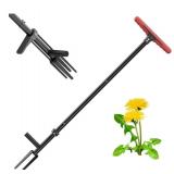FLORA GUARD Weed Puller Tool with Long Handle - Stand-Up Weeding Tool for Lawn & Garden, Effortlessly Remove Roots Without Bending or Kneeing, Extra Long Gripper for Dandelion & Deep Roots