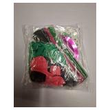 CAVETEE Pink and Green Party Decorations Setï¼Witch and Princess Happy Birthday Balloons, Pom Poms, Happy Birthday Banner, Hanging Swirls for Birthday Party