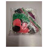 CAVETEE Pink and Green Party Decorations Setï¼Witch and Princess Happy Birthday Balloons, Pom Poms, Happy Birthday Banner, Hanging Swirls for Birthday Party