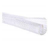 1/2" x 10ft Black/White Cable Sleeve - Protects Cords from Pets & Organizes Wires - Modern Style - Polyester Material - Flame Retardant - Easy to Use & Cut(White, 1/2"-10ft)