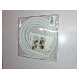 1/2" x 10ft Black/White Cable Sleeve - Protects Cords from Pets & Organizes Wires - Modern Style - Polyester Material - Flame Retardant - Easy to Use & Cut(White, 1/2"-10ft)