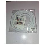 1/2" x 10ft Black/White Cable Sleeve - Protects Cords from Pets & Organizes Wires - Modern Style - Polyester Material - Flame Retardant - Easy to Use & Cut(White, 1/2"-10ft)