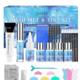 Lash Lift Kit, Eyelash Perm Kit for Natural Curling, Professional Eyelash Lift Kit for Long-Lasting Curl, Black Eyebrows & Eyelashes Color Kit, DIY Lash Lamination Set for Salon & Home Use