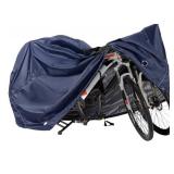Navaris Bike Cover - Durable Water-Resistant Polyester - Cycle Covers for Outside and Inside Storage - Adjustable & Universal Outdoor Bicycle Rain Cover Accessories - Navy - XL