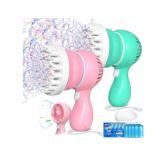 Sloosh 2 PCS Tape-C Charging Bubble Gun Toy for Ages 3-8 Boys Girls with Removable Fan, Bubble Solution, Bubble Machine Gun for Kids, Adults, Summer Toys, Party Favors, Easter, Birthday Gift, Outdoor