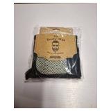 Terry Wash Cloths for Face and Body, Dual-Sided Cleansing and Exfoliating Washcloths, Machine Wash, Black, 3 Count