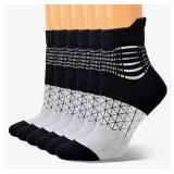 IRAMY Compression Ankle Support Socks Women Coolmax Wicking Cushioned Athletic Plantar Fasciitis Relief 3-m