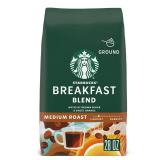 Starbucks Breakfast Blend  Ground Coffee  Medium Roast Hot or Iced Coffee  28 oz 7/15/2026