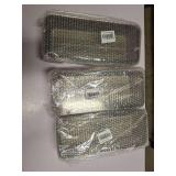 DOITOOL 3Pcs plastic silverware organizer with lid and Drainer, Clear utensil organizer for kitchen drawers, Enclosed Tableware Utensil and Cutlery Storage Container with Cover, Flatware Tray, Black