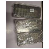 DOITOOL 3Pcs plastic silverware organizer with lid and Drainer, Clear utensil organizer for kitchen drawers, Enclosed Tableware Utensil and Cutlery Storage Container with Cover, Flatware Tray, Black