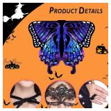 Butterfly Wings for Women, Halloween Butterfly Wing Cape for Adults, Halloween Costume Woman Fairy Cape Cloak