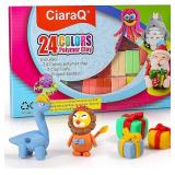 CiaraQ Polymer Clay Kit, Mini Modeling Clay Set for Kids/Beginners/Artist, 24 Colors