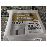 Small Trash Bags 4 Gallon - 100 Count 4 Gallon Trash Bag, Small Garbage Bags for Office Bedroom Bathroom Trash Bags, White 4 Gal Small Trash Can Liners