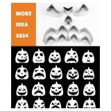 JUSTOTRY Pumpkin Carving Kit with Hammer - Safe for Kids, Halloween Pumpkin Carving Tools, Durable Stainless Steel Non-knife Stencils, Set for Adults, 23 PCS