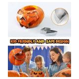 JUSTOTRY Pumpkin Carving Kit with Hammer - Safe for Kids, Halloween Pumpkin Carving Tools, Durable Stainless Steel Non-knife Stencils, Set for Adults, 23 PCS