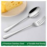 8-Piece 6.7 Inch Salad Forks Set,Durable Dishwasher Safe Stainless Steel Dessert Forks,Silverware Fork,Flatware Fork For Home Kitchen