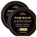 All-Natural Lick Safe Dog Paw Balm for Dogs & Cats | Dog Paw Pad Balm | Snout Soother for Dogs | Paw Balm Dogs and Dog Nose Balm for for Dry, Cracked, Irritated, Itchy Nose & Paws (1.23oz*2)