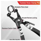 Hose Clamp Pliers Heavy Duty Hose Clamp Tool with Locking Device and Non-Slip Handle Removal and Installation Tool for Ring-Type and Flat-Band Hose Clamps (Black)