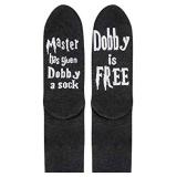 Dobby Socks, Dobby Is Free Knitted Words Unisex Combed Cotton Novelty Socks 1pack