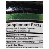 Irish Sea Moss Capsules, 17-in-1, Seamoss Black Seed Oil, 120 Count, Ashwagandha Burdock Root Organic Bladderwrack Capsules | Organic Sea Moss Advanced, Immune and Blood Pressure Support - 1 Bottle