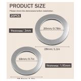 Lot of 3 -20pcs Oil Drain Plug Gasket Washer Crush Seal,Car Accessories Car Sealing Gaskets Replacement,Transmission Fluid and Rear Differential Oil Drain Plug Washer for PN 94109-2000 90471-PX4-000